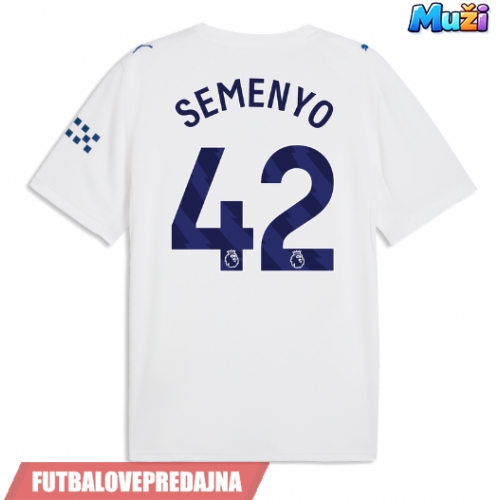 Lacne Muži Futbalové dres Manchester City Antoine Semenyo #42 2026-27 Krátky Rukáv - Tretina